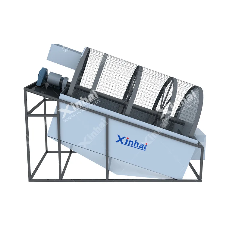Rotary trommel washing screen
